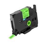 NineLeaf 1 Pack de Remplacement pour Brother P-touch TZe-D21 TZ-D21 TZeD21 TZD21 AZe 9mm 0.35'' Ruban Noir sur Vert Fluo Laminé D'étiquette pour Ptouch PT-D200 D450 D400VP D400 E300 Étiqueteuse