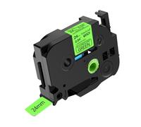 NineLeaf 1 Pack de Remplacement pour Brother P-touch TZe-D51 TZ-D51 TZeD51 TZD51 AZe 24mm 0.94'' Ruban Noir sur Vert Fluo Laminé D'étiquette Cassette Recharge Ptouch PT-D600 P750W 2300 Étiqueteuse