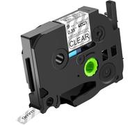 NineLeaf 1 Pack de Remplacement pour Brother P-Touch TZe-S121 TZ-S121 TZeS121 TZS121 AZe 9mm 0.35'' 8m Ruban D'étiquette Noir sur Transparent Laminé Adhésif Extra pour Ptouch PT-E500VP D200SA 2730