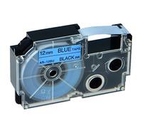 NineLeaf 1 Pack Remplacement pour Casio EZ XR12BU AR-12BU XR-12BU2S XR12BU2S Ruban 12mm 0.47 pouce D'étiquettes Noir sur Bleu pour KL60 KL750 KL750B KL750BA KL750KITCH KL780 KL8100 Étiqueteuse