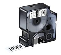 NineLeaf 1 Pack Remplacement pour Dymo D1 45803 S0720830 A45803 19mm x 7m 0.7'' 3/4 pouce Ruban D'Étiquette Noir sur Blanc pour LabelManager 300 350 350D 360D 400 420P 450 450D 500TS PC Étiqueteuse