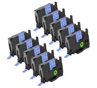 NineLeaf 10 pack de remplacement pour Brother P-touch TZe-531 TZ-531 TZe531 TZ531 AZe 12mm 0.47'' Ruban Noir sur Bleu Laminé D'étiquette pour Ptouch PT-D200 D450 D400VP D400 E300 Étiqueteuse