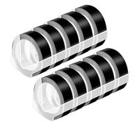 NineLeaf 10 X Compatible pour DYMO 3D Ruban de Marquage Gaufrage 12mm x 3m Blanc sur Noir S0898132 A0898132 521209 Ruban Plastique Étiqueteuse pour Organizer Xpress Pro, MoTEX E101 E404 Office