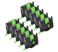 NineLeaf 10x Compatible for Brother TZ TZe-D31 Vert Fluo Ruban D'étiquette