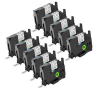 NineLeaf 10x Compatible for Brother TZE TZ 12mm TZe-131L1 Transparent Ruban