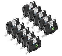 NineLeaf 10x Ruban de Compatible pour Brother P-Touch TZe-161 TZ-161 TZe161 TZ161 AZe 36mm 1,4'' Laminé Cassette d'étiquettes Noir sur Transparent pour étiqueteuse Ptouch PT-9200PC PT-9400 PT-9500PC