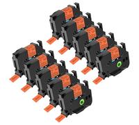 NineLeaf 10x Ruban de Compatible pour Brother P-Touch TZe-B61 TZ-B61 TZeB61 TZB61 AZe 36mm 1,4'' Laminé Cassette d'étiquettes Noir sur Orange Fluo pour étiqueteuse Ptouch PT-9200PC PT-9400 PT-9500PC