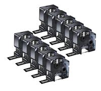 NineLeaf 10x Ruban de Rechange pour Dymo 1805436 A1805436 19mm x 5,5m Étiquette Industrielle Permanente en Polyester Blanc sur Noir pour étiqueteuse Rhino 5200 6000 ILP 219 3M PL150 PL200 PL300