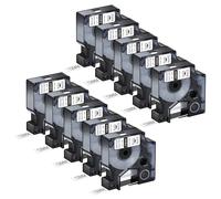 NineLeaf 10x Rubans d'étiquettes Vinyle 18444 Blanc Compatible Dymo Rhino