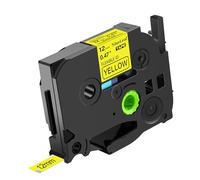 NineLeaf 1x Compatible for Ruban Brother 12mm TZe-FX631 Jaune D'Étiquette | TZeFX631 TZ-FX631 TZe 12mm 0.47'' Noir sur Jaune Ruban Flexible Étiquettes pour Brother P-Touch PT-D200 D400 E110 Étiqueteuse