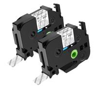 NineLeaf 2 pack de remplacement pour Brother P-touch TZe-145 TZ-145 TZe145 TZ145 AZe 18mm 0.7'' Ruban Blanc sur Transparent Laminé D'étiquette Cassette Recharge Ptouch PT-D600VP 1910 7500 Étiqueteuse