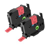 NineLeaf 2 pack de remplacement pour Brother P-touch TZe-441 TZ-441 TZe441 TZ441 AZe 18mm 0.7'' Ruban Noir sur Rouge Laminé D'étiquette Cassette pour Ptouch PT-D600 D600VP E500VP E550WVP Étiqueteuse