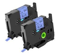 NineLeaf 2 x Compatible pour Brother P-touch 9mm 0.35'' TZe-521 TZe521 TZ-521 TZ521 AZe-521 TZE Ruban Noir sur Bleu Laminé D'étiquette Recharge pour Ptouch PT-1830VP 1880 1880C 1880SC Étiqueteuse