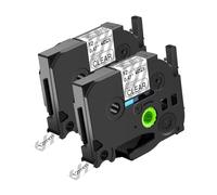 NineLeaf 2x Compatible for Brother TZe-M31 Ruban Transparent Mat Étiquette