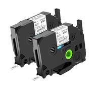 NineLeaf 2x Compatible for Ruban Brother 6mm TZe-FX211 Blanc D'Étiquette