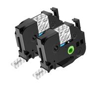 NineLeaf 2x Ruban de Compatible pour Brother P-Touch TZe-161 TZ-161 TZe161 TZ161 AZe 36mm 1,4'' Laminé Cassette d'étiquettes Noir sur Transparent pour étiqueteuse Ptouch PT-9200PC PT-9400 PT-9500PC