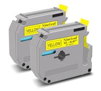 NineLeaf 2x Ruban MK631 Noir sur Jaune 12mm Compatible avec Brother Ptouch