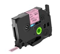 NineLeaf 3 x Compatible pour Brother P-touch 12mm 0.47'' TZe-RE31 TZeRE31 TZ-RE31 TZRE31 TZE Ruban Textile Noir sur Rose Satiné D'étiquette Recharge pour Ptouch PT-Cube 1000 PT-H107 H200 H100LB