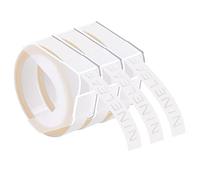 NineLeaf 3 x NineLeaf Compatible pour Dymo S0898100 520101 3D Gaufrage en Plastique Ruban Blanc sur Transparent 9mm x 3m D'étiquette pour Omega Home Embossing Junior Embosser Home Embossing Organizer