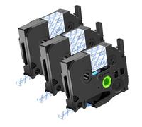 NineLeaf 3x Compatible for Brother TZ TZe-133 Transparent Ruban D'Étiquette