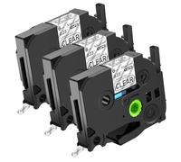 NineLeaf 3x Compatible for Brother TZe-111 Transparent Ruban D'Étiquette