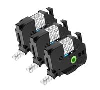 NineLeaf 3x Ruban de Compatible pour Brother P-Touch TZe-161 TZ-161 TZe161 TZ161 AZe 36mm 1,4'' Laminé Cassette d'étiquettes Noir sur Transparent pour étiqueteuse Ptouch PT-9200PC PT-9400 PT-9500PC