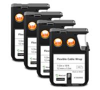 NineLeaf 4x Compatible Dymo 1868806 12mm Multi-usages Ruban D'étiquettes