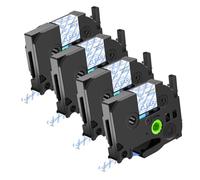 NineLeaf 4x Compatible for Brother TZ TZe-133 Transparent Ruban D'Étiquette