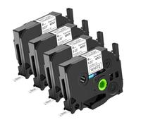NineLeaf 4x Compatible for Ruban Brother 6mm TZe-FX211 Blanc D'Étiquette