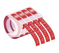 NineLeaf 4x Compatible pour Dymo 520102 9mm Gaufrage en Plastique Ruban