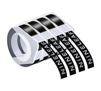 NineLeaf 4x Compatible pour Dymo 520109 9mm Gaufrage en Plastique Ruban