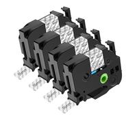 NineLeaf 4x Ruban de Compatible pour Brother P-Touch TZe-161 TZ-161 TZe161 TZ161 AZe 36mm 1,4'' Laminé Cassette d'étiquettes Noir sur Transparent pour étiqueteuse Ptouch PT-9200PC PT-9400 PT-9500PC