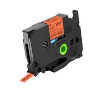 NineLeaf 50x Compatible for Brother TZe-B11 Orange Fluo Ruban D'étiquette