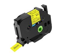 NineLeaf 50x Ruban de Compatible pour Brother P-Touch TZe-661 TZ-661 TZe661 TZ661 AZe 36mm 1,4'' Laminé Cassette d'étiquettes Noir sur Jaune pour étiqueteuse Ptouch PT-9200PC PT-9400 PT-9500PC