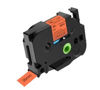 NineLeaf 50x Ruban de Compatible pour Brother P-Touch TZe-B61 TZ-B61 TZeB61 TZB61 AZe 36mm 1,4'' Laminé Cassette d'étiquettes Noir sur Orange Fluo pour étiqueteuse Ptouch PT-9200PC PT-9400 PT-9500PC