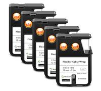 NineLeaf 5x Compatible Dymo 1868806 12mm Multi-usages Ruban D'étiquettes
