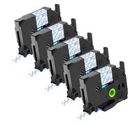 NineLeaf 5x Compatible for Brother TZ TZe-133 Transparent Ruban D'Étiquette