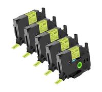 NineLeaf 5x Compatible for Brother TZ TZe-C21 Jaune Fluo Ruban D'étiquette