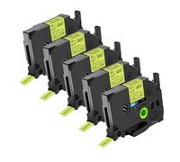 NineLeaf 5x Compatible for Brother TZ TZe-C31 Jaune Fluo Ruban D'étiquette
