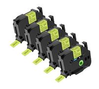 NineLeaf 5x Compatible for Brother TZe-C51 Jaune Fluo Ruban D'étiquette