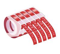 NineLeaf 5x Compatible pour Dymo 520102 9mm Gaufrage en Plastique Ruban