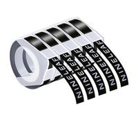 NineLeaf 5x Compatible pour Dymo 520109 9mm Gaufrage en Plastique Ruban
