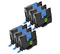 NineLeaf 6 Pack Compatible pour Brother P-touch TZe-531 TZ531 0.47 12mm x 8m Noir sur Bleu Laminé Étiqueteuse TZ TZe Ruban Cassette pour PT-D210VP PT-H101C PT-1010 PT-P750W PT-H105 PT-D450 PT-E100
