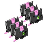 NineLeaf 6 pack de remplacement pour Brother P-touch TZe-MQP35 TZ-MQP35 TZeMQP35 TZMQP35 AZe 12mm 0.47'' Ruban Blanc sur Berry Rose Laminé D'étiquette Recharge Ptouch PT-D200 D400VP E300 Étiqueteuse