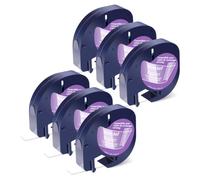NineLeaf 6x Compatible avec Dymo Letratag Ruban Transparent 12mm x 4m Ruban Recharge pour Dymo Transparent 12267 S0721530 Dymo Letratag LT-100H XR LT-100T LT-110T 200B Étiqueteuse