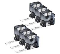 NineLeaf 6x Compatible Dymo Rhino Gaine Thermorétractable 19mm 18057 Blanc