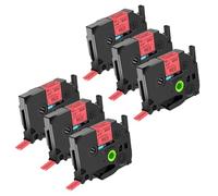 NineLeaf 6x Compatible for Brother P-Touch TZe-431 Rouge Ruban D'Étiquette