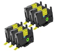 NineLeaf 6x Compatible for Brother P-Touch TZe-611 Jaune Ruban D'Étiquette