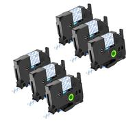 NineLeaf 6x Compatible for Brother TZ TZe-133 Transparent Ruban D'Étiquette