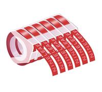 NineLeaf 6x Compatible pour Dymo 520102 9mm Gaufrage en Plastique Ruban